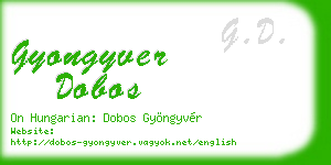 gyongyver dobos business card